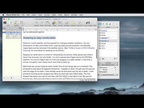 4. Nisus Writer Pro - Navigating & Organizing