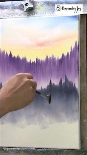 Bob Ross Method painting trees the rule of threes