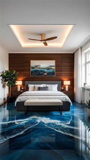 From Ruins to Ocean Paradise Bedroom #interiordesign #qualityflooring #flooringdesign