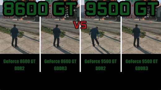 8600GT vs 9500GT -15款游戏FPS帧数对比