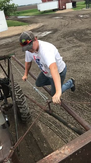 I know the videos cut short, but the farm hand loader was a little wobbly #fyp #4y #4you