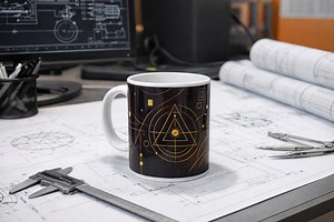Sacred Geometry Engineer Mug – Golden Alchemy Design Coffee Cup – Architect & Engineer Gift – Geometric Art Ceramic Mug - Etsy