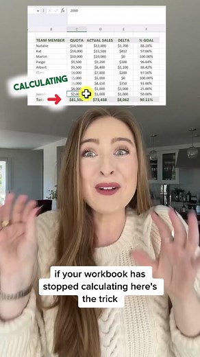 Did your workbook stopped calculating - here is the trick! 🪄 #missexcel #exceltips