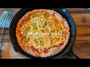 vegetarian pizza toppings | pizza using cast iron