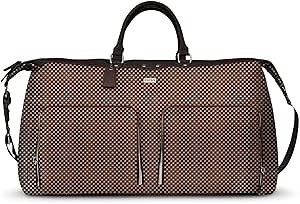 Kingman Weekender Tote | Overnight Travel Bag | Airline Carry-On Luggage Approved Vegan Leather with Gold Metal Zippers, Lux Tan