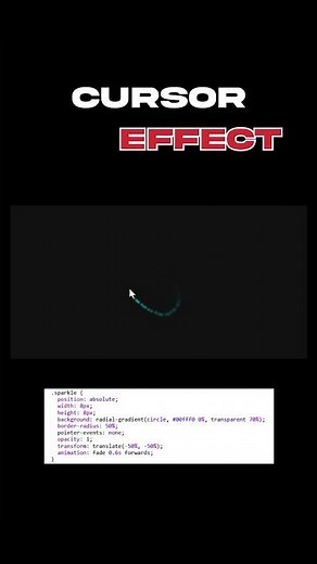 Amazing Cursor Moving Effects in CSS | Creative Mouse Animation for Websites