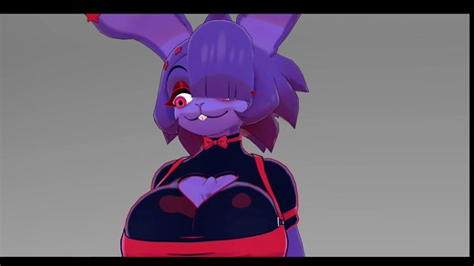 RT @ThegrinderOps: face tracking on the new bonfie 💜all i can say she was tricky asf😭model by @CryptiaCurves #fnc #Vrchat #vrchatfurry #…