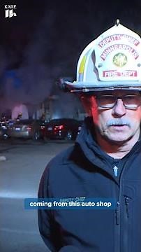 Massive fire engulfs Minneapolis auto shop; no injuries, cause under investigation