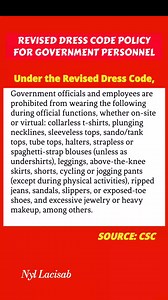 49K views · 156 reactions | READ: Revised Dress Code Policy for Government Personnel. #dresscode #highlightseveryone #highlights | Nyl Updates | Facebook