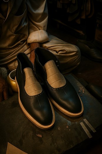 MAKING CHUKA BOOT IN CALF GRAIN LEATHER. ​#chuka #boots #HandmadeShoes ​#ShoeMaking ​#Craftsmanship ​#BespokeShoes ​#LeatherCraft ​#Handstitched​ #ShoeLast​ #GoodyearWelted ​#MadeByHand ​#CustomShoes ​#ArtisanMade ​#LuxuryShoes​ #LeatherGoods ​#HandWelted​ #MadeToOrder #asmr #shoefinishing #shoeupper #shoebottum | The House Of Cobbler.