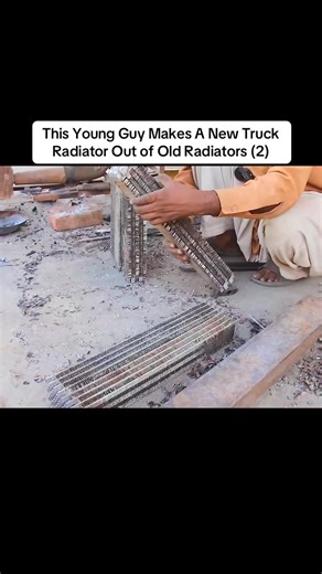 This Young Guy Makes A New Truck Radiator Out of Old Radiators (2) | Engine Rebuild Guy