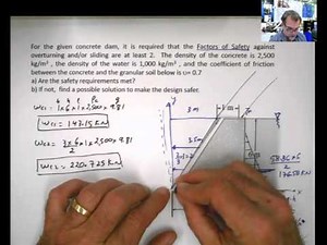 Study Set 9-12 Static of Fluids- Center of Pressure-Submerged Surfaces. Dam Overturning