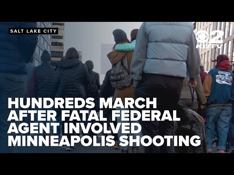 Hundreds march in Salt Lake City after fatal federal agent-involved Minneapolis shooting