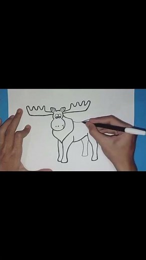 How To Draw Moose 1 Tutorial #shorts