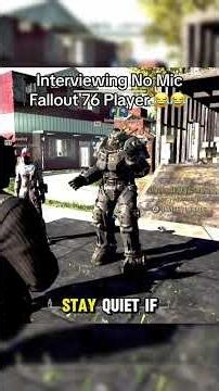 How To Interview Players With No Mics In Fallout 76 #falloutgames #fallout76