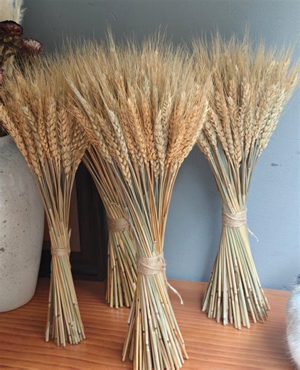 Wheat Bouquet, Natural Color Wheat, Rustic Wedding Decor, Home Decoration - Etsy