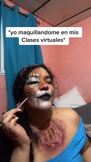 *JazminxRakah* 🧞‍♂️🐯✨ #aladdin #spooktober #halloweenvibes #makeup #clasesvirtuales #comedy #humor #fyp #parati