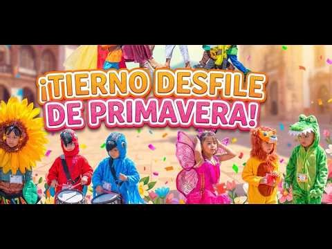 UN TIERNO DESFILE DE PRIMAVERA EN PÁTZCUARO - Abejitas, flores y muchos leones