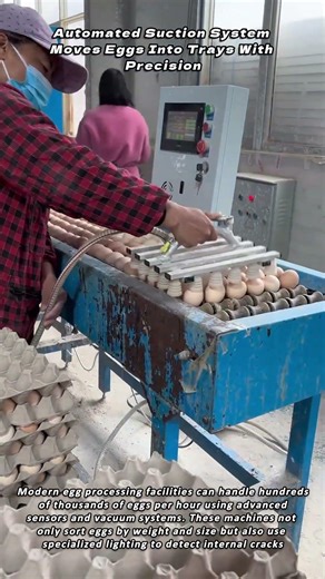 Automated Suction System Moves Eggs Into Trays With Precision