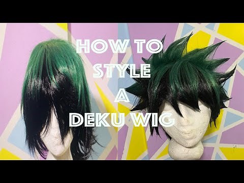 Styling a MHA Deku wig tutorial