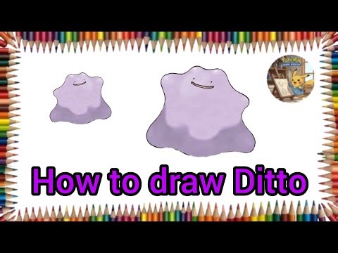 Classic Pikachu Drawing /How to draw Ditto/step by step