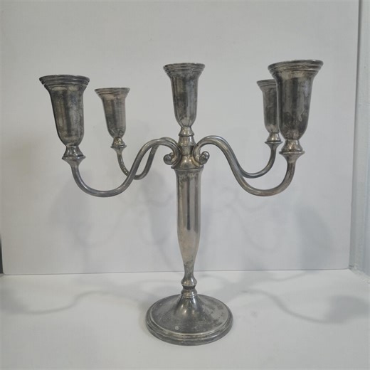 Godinger Silver Art 5 Arm Candelabra | Vintage Silver Plated Candle Holder | Grandpa Aesthetic Grandmillennial Decor - Etsy