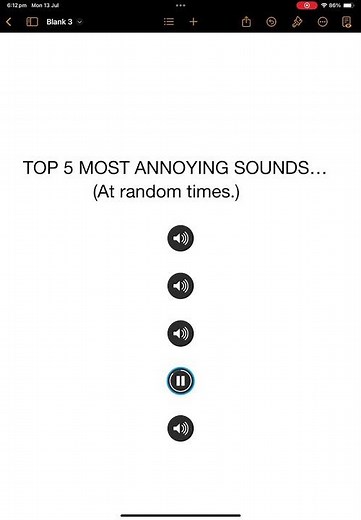 Top 5 Most Annoying Sounds (Random) #Sfx