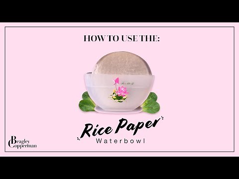 How to use a Rice Paper Waterbowl