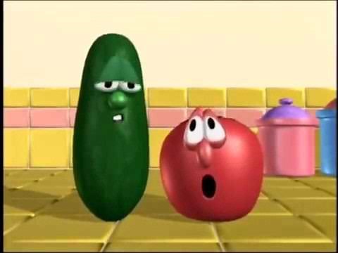 VeggieTalesBob and Larry Crying Madame Blueberry