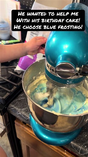 A small clip of making Remi’s 2nd birthday cake in March. This is when he woke up from his nap and wanted to help. Lol coloring the buttercream, froting the cake and then finally getting to eat it! #birthdayboy #homemadecake #mamasboy #cake #momlifebelike