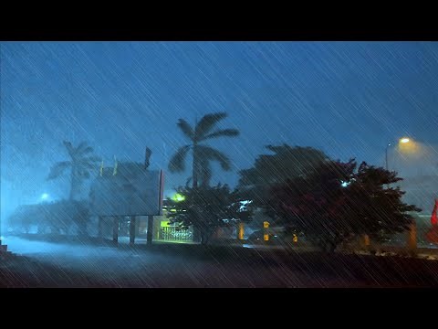 Fall into Sleep in Under 5 Minutes with Heavy Rain, Strong Wind & Thunder in Terrible Stormy Night