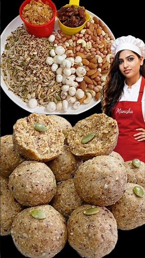 Healthy Protein Laddu Recipe | Dry Fruit and Seeds Ladoo Without Refined Sugar #laddu #shorts #ladoo