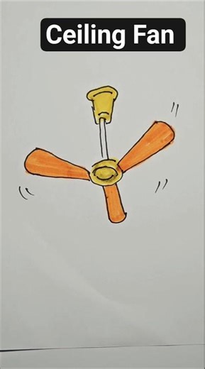 How to draw a ceiling fan?