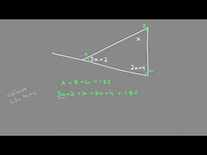 Solving Angles in a Triangle with Algebra