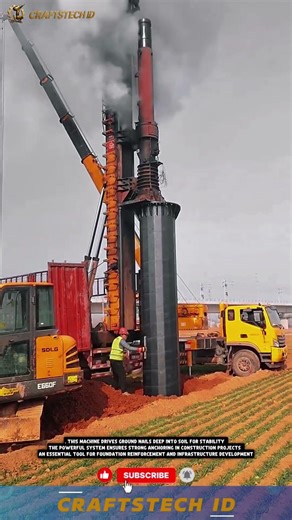 Heavy Duty Earth Nail Driver Machine for Deep Soil Anchoring Projects #machine