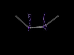 A Rope made of Two Masses and Three Springs | Classical Mechanics | Physics Simulations