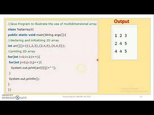 JAVA - MODULE 2 - TOPIC 15 - 2D ARRAY AND STRING