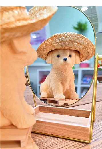 Our Labradoodle soap 🐶✨ is serving looks before hitting a sink near you! That hat? 10/10. Agree or nah? 👒👇 #soapmaking #soaptok #nectarlife #dogsoftiktok