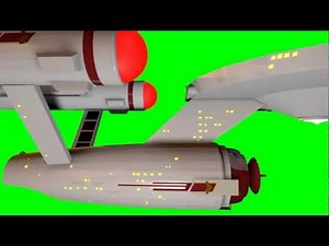 star trek enterprise ncc-1700 3D model animation s01r05 green screen
