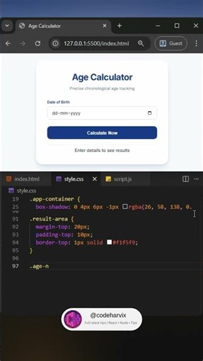 Calculate Your REAL Age 😳 (JS Trick)