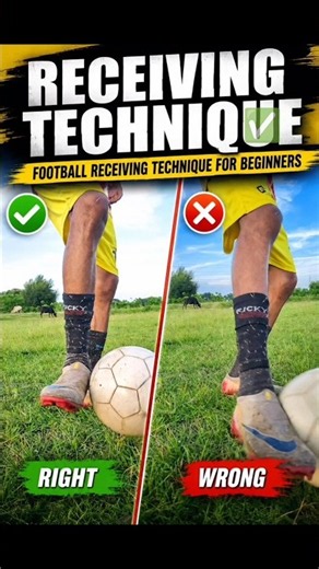 football receiving technique 🔥 #shots #football #receive #footballskills #learnfootball@abeshsports