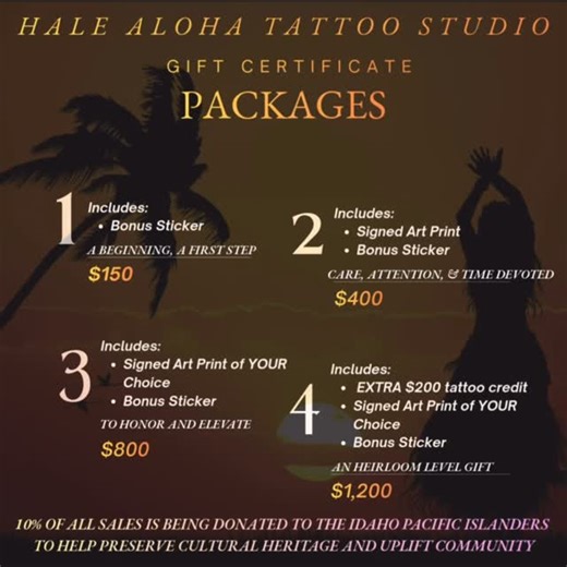 🌺This season, we’re sharing the spirit of aloha through a limited collection of gift certificates. Each tier is crafted to offer a meaningful experience with beautiful bonuses. 🌺And to make things exciting…. One lucky gift certificate envelope holds a GOLDEN TICKET. The golden ticket winner will receive: A hand painted, custom framed 37x19, 1 of 1 piece of artwork. A true keepsake crafted with heart by Simon Kau. 🌺With every gift certificate purchase, YOU are also giving the gift of aloha. We