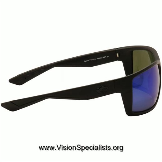 Costa Del Mar Mens Reefton Polarized Sunglasses Blackout Blue Mirror Polarize580G OBMGLP 097963555