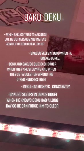 Bakudeku headcannons! #bakudeku #deku #bakugou #mha