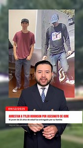 1.2M views · 18K reactions | Arrestan a Tyler Robinson de 22 años como sospechoso del asesinato de Charlie Kirk. Su familia lo entregó a la policía. | Benjamin Zamora | Facebook