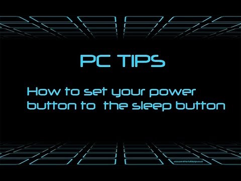 Set Power Button to put PC into sleep mode