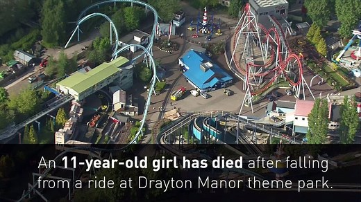 11-year-old girl dies after fall at Drayton Manor theme park
