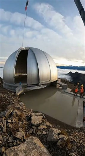 Building Above the Clouds ☁️ Most Beautiful Observatory Construction #construction #space #astronomy