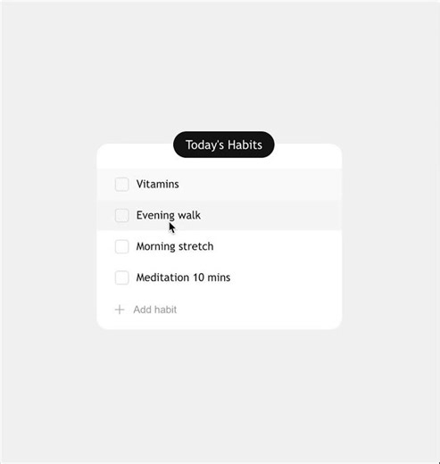 📚 Demo: Habits Widget In Reactjs, Nextjs, HTML & CSS