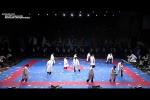Amazing show of the WT Demonstration Team at the Opening Ceremony of 2022 Goyang World Taekwondo Championships!!! #WorldTaekwondo #Taekwondo #Pooomsae #WTDemoTeam | World Taekwondo